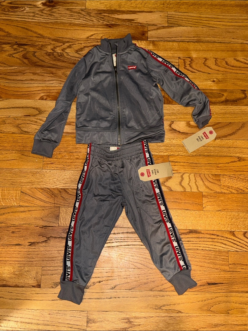 Levi's Kids Gray‎ Track Pants - Gray with Red Trim size 2T nwt